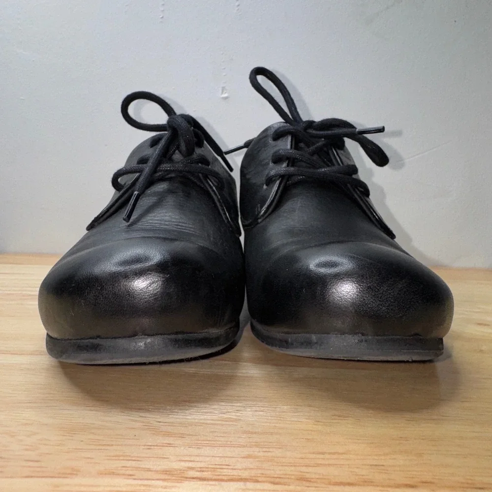 John Fluevog CBC Black Pebbled Leather Derby Oxford Shoes Mens 7 Womens 9